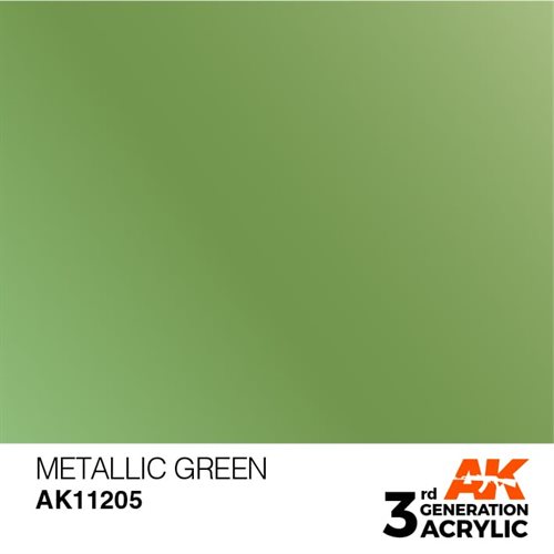 AK11205 Acrylfarbe, 17 ml, Metallic-Grün – Metallic