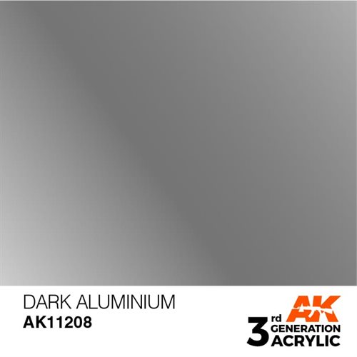 AK11208Acrylfarbe, 17 ml, dunkles Aluminium – Metallic