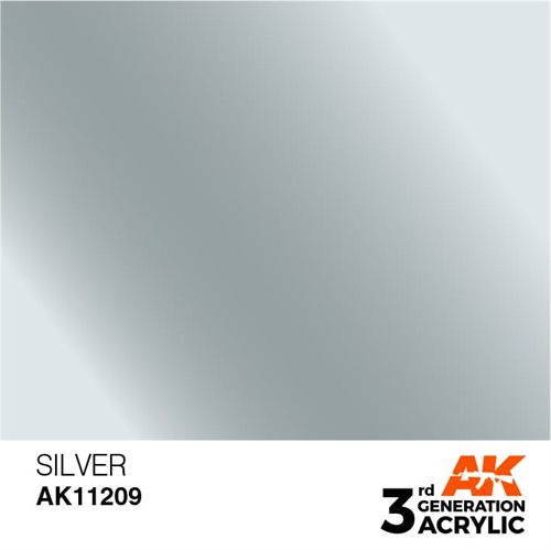 AK11209 Acrylfarbe, 17 ml, Silber - Metallic