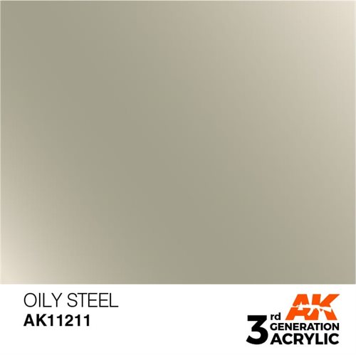 AK11211 Acrylfarbe, 17 ml, öliger Stahl – Metallic