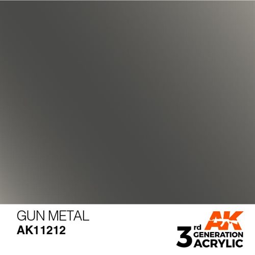 AK11212 Acrylfarbe, 17 ml, Gun Metal – Metallic