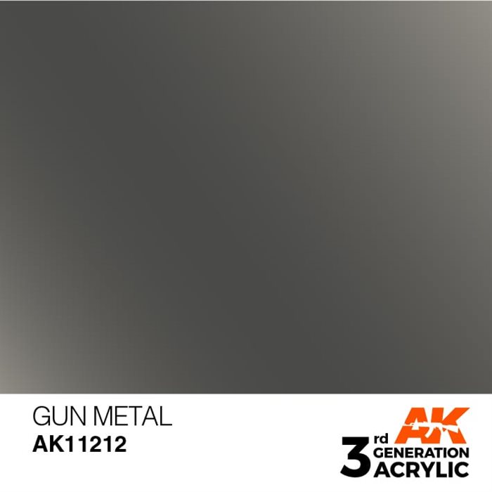 AK11212 Acrylfarbe, 17 ml, Gun Metal – Metallic