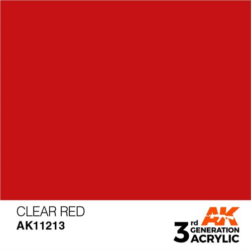 AK11213 Acrylfarbe, 17 ml, klares Rot - Standard