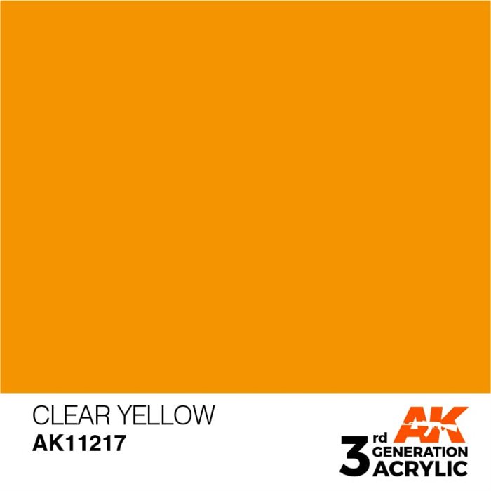 AK11217 Acrylfarbe, 17 ml, KLARES GELB – STANDARD