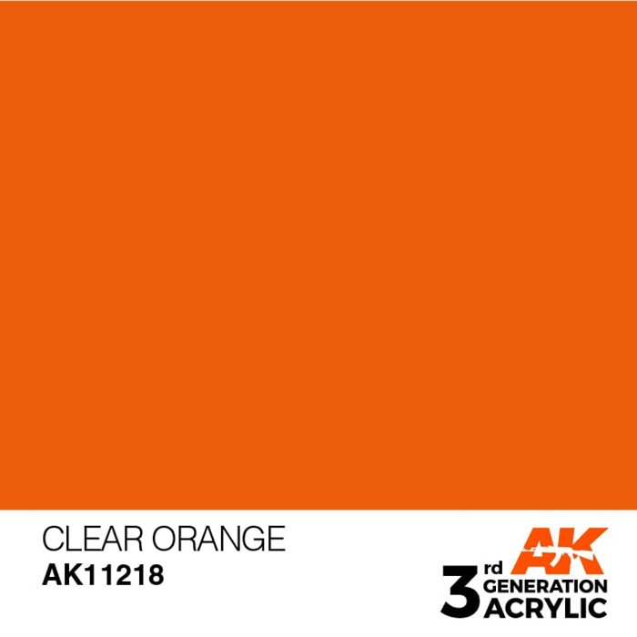 AK11218 Acrylfarbe, 17 ml, klares Orange – Standard