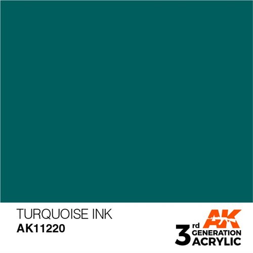 AK11220 Acrylfarbe, 17 ml, Türkis - inkl