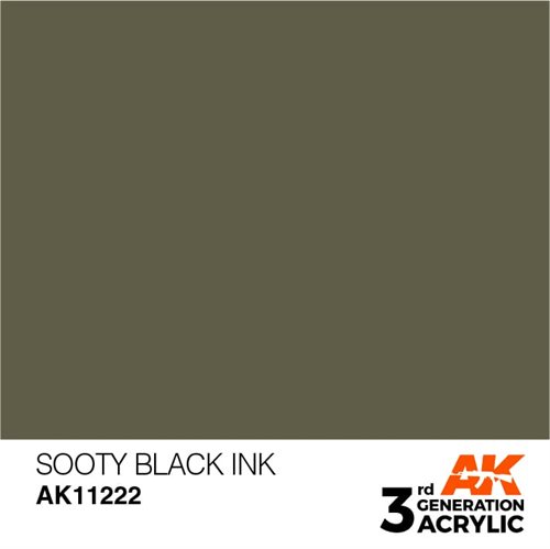 AK11222 Acrylfarbe, 17 ml, Rußschwarz - inkl