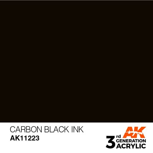 AK11223 Acrylfarbe, 17 ml, Carbon Black - inkl