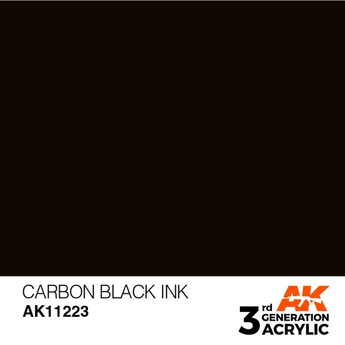 AK11223 Acrylfarbe, 17 ml, Carbon Black - inkl