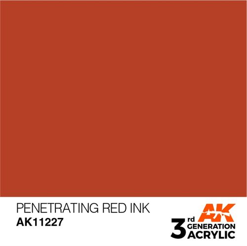 AK11227 Acrylfarbe, 17 ml, durchdringendes Rot – Tinte