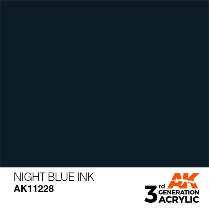 AK11228 Acrylfarbe, 17 ml, Nachtblau - Tinte