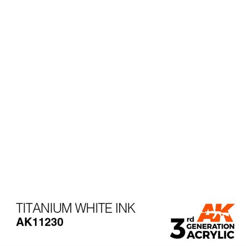 AK11230 Acrylfarbe, 17 ml, Titanweiß - Tinte