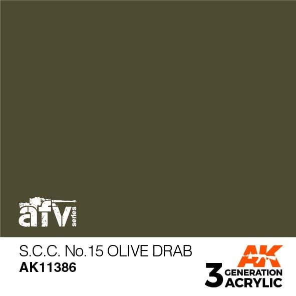 AK11386 S.C.C. NO.15 OLIVGRÜN – AFV, 17 ml