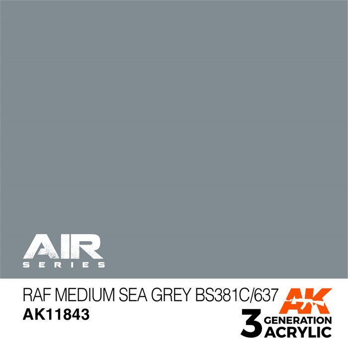 AK 11843 RAF MITTELMEERGRAU BS381C/637 - AIR, 17 ml