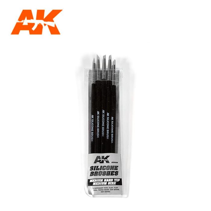 AK 9086 SILIKONBÜRSTEN MITTLERE SPITZE MITTEL (5 SILIKONBLEISTIFTE)