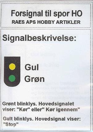 Modelleisenbahn H003 Dänisches Vorsignal, gelb/grünes Bauset