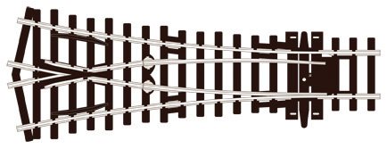 Peco SL-E 97 Y-Kreuzweiche, kleiner Radius, Code 100, H0