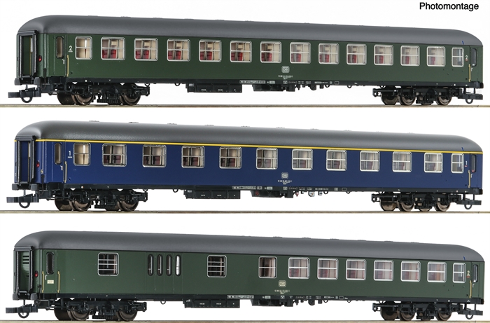 Roco 6200051 3-teiliges Set 1: D 377 „Hispania-Express“, DB, Folge IV, DC, H0 KOMMT NEU 2024