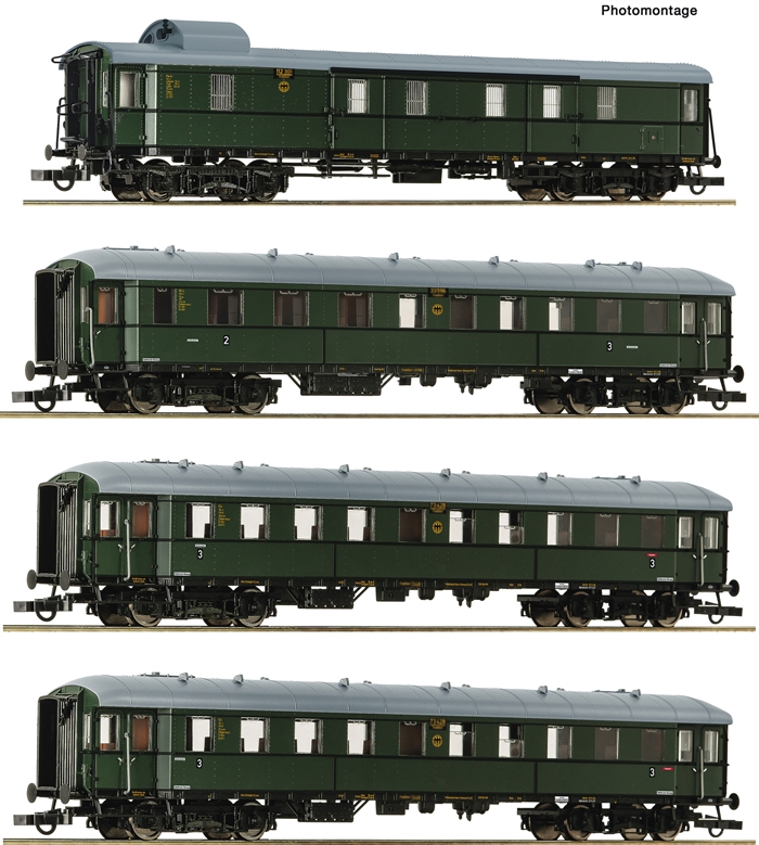 Roco 6200056 4-teiliges Set 1: Traditionszug „Zwickau“, DR, Epoche IV, DC, H0 KOMMT NEU 2024