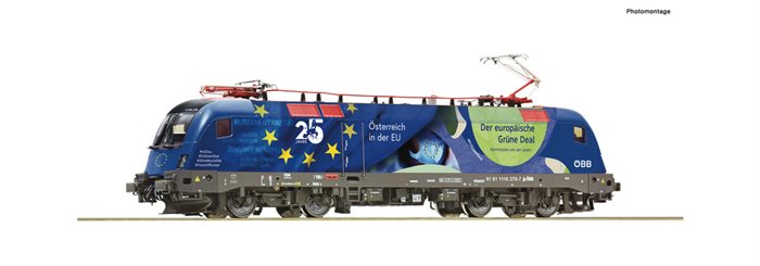 Roco 70502 Elektrolokomotive 1116 276-7 „25 Jahre mit Österreich in der EU“, ÖBB, DC, Epoche VI