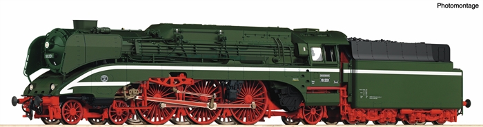 Roco 7120006 Hochgeschwindigkeitsdampflokomotive 18 201, Spulenbefeuert, DR, Wechselstrom, Folge IV, KOMMT NEU 2024