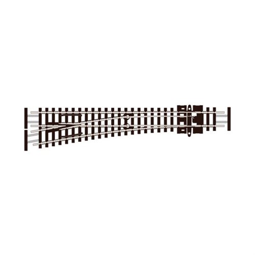 Peco SL-U396F Gleisweiche, links zwischen Radius, Code 55, Spur N