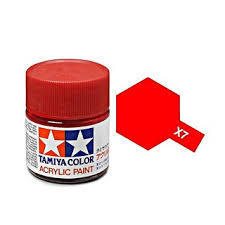 Tamiya 81507 Acrylfarbe, X-07, Rot, 10 ml