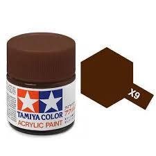 Tamiya 81509 Acrylfarbe, X-09, Braun, 10 ml