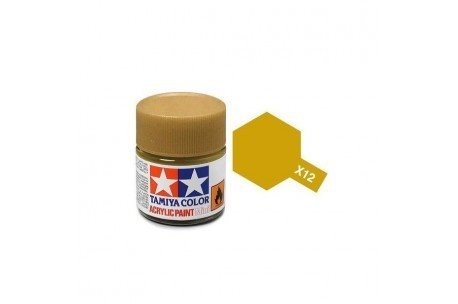 Tamiya 81512 Acrylfarbe, X-12, Blattgold, 10 ml