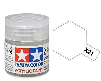 Tamiya 81521 Acrylfarbe, X-21, flache Basis, 10 ml