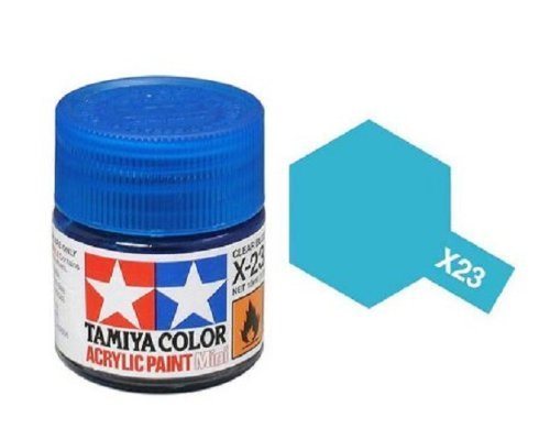 Tamiya 81523 Acrylfarbe, X-23, Klarblau, 10 ml