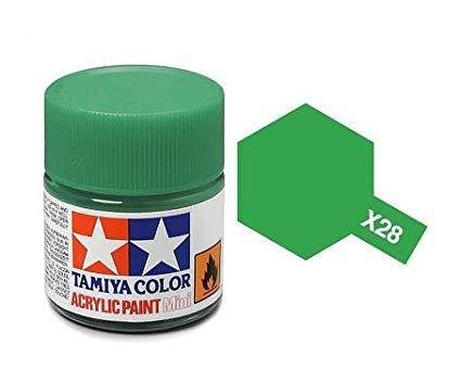 Tamiya 81528 Acrylfarbe, X-28, Park Grün, 10 ml