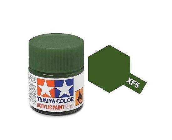 Tamiya 81705 Acrylfarbe, XF05, Mattgrün, 10 ml