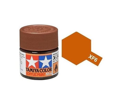 Tamiya 81706 Acrylfarbe, XF06, Kupfer, 10 ml