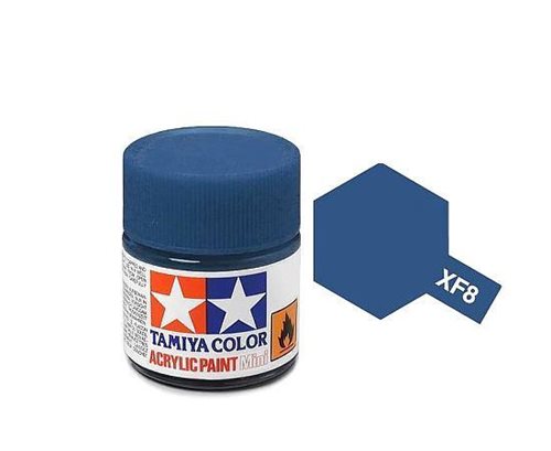 Tamiya 81708 Acrylfarbe, XF08, Mattblau, 10 ml