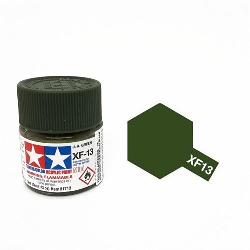 Tamiya 81713 Acrylfarbe, XF13, J. A. grün, 10 ml