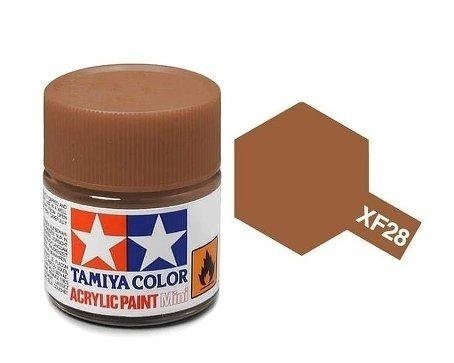 Tamiya 81728 Acrylfarbe, XF28, Dunkles Kupfer, 10 ml