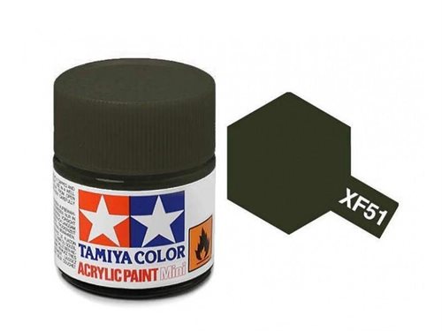 Tamiya 81751 Acrylfarbe, XF51, Khaki grün, 10 ml