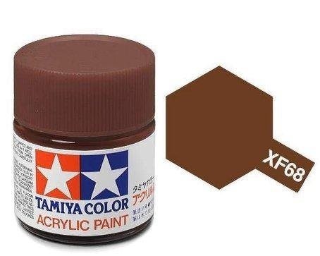 Tamiya 81768 Acrylfarbe, XF68, NATO Brown, 10 ml