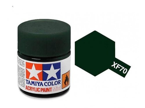 Tamiya 81770 Acrylfarbe, XF70, Dunkelgrün 2, 10 ml