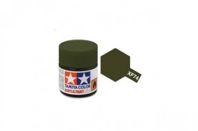 Tamiya 81774 Acrylfarbe, XF74, Olive grün (JGSDF), 10 ml