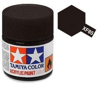 Tamiya 81785 Acrylfarbe, XF85, Gummischwarz, 10 ml