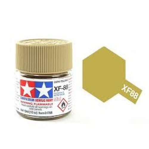 Tamiya 81788 Acrylfarbe, XF88, Dunkelgelb 2, 10 ml