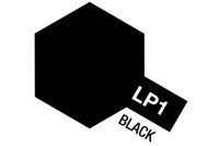 Tamiya 82101 Lackfarben, LP01 Schwarz, 10 ml