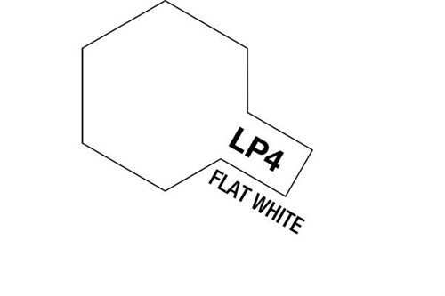 Tamiya 82104 Lackfarben, LP04 Flat Weiss, 10 ml