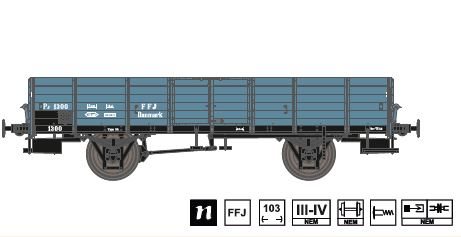 Dekas 873012 Offener Güterwagen, FFJ PF 1300, H0