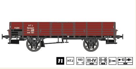 Dekas 873009 Offener Güterwagen, HTJ PF 135, H0