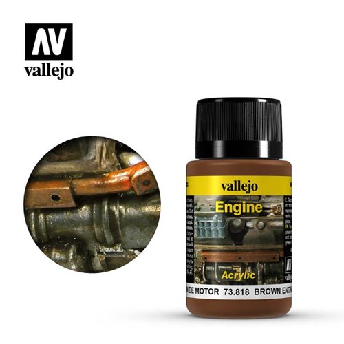 Vallejo 73818 Brown Engine Soot 40ml