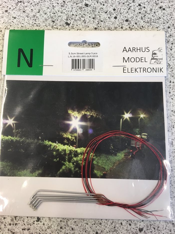 Aarhus Model Elektronik 0016 5,5 cm Lampe, 5er-Packung, TRACK N