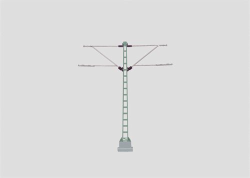 Märklin 74105 Mittelmast für Fahrleitung, beide Arme isoliert, Höhe 100 mm, H0